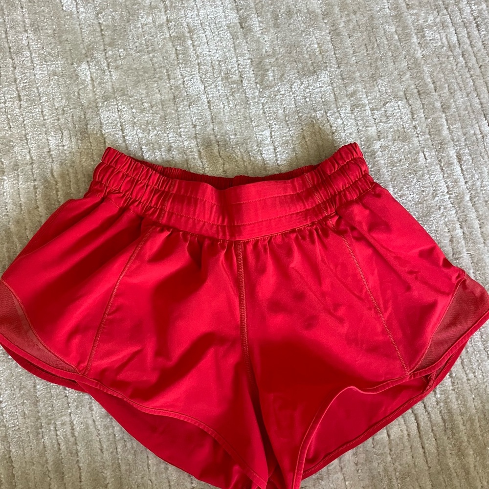 Lulu Lemon Women's Red Athletic Shorts